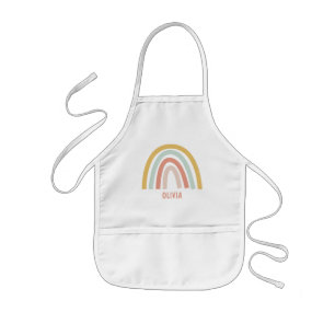 Tablier Enfant Boho Pastel Rainbow Personnalisé