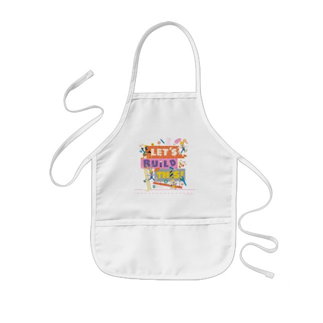 Tablier Enfant BUGS BUNNY BUILDERS™| "Let's Build This" Work Site (Devant)