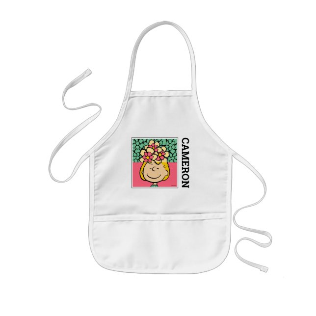 Tablier Enfant cacahuètes | Moitié et demi-fleurs Sally (Devant)