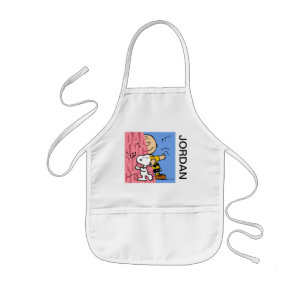 Tablier Enfant cacahuètes   Snoopy & Charlie Danse Brown mi-mi-mi