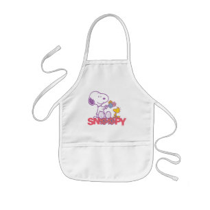 Tablier Enfant cacahuètes Snoopy & Woodstock Flowers