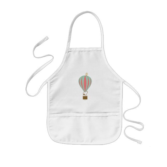 Tablier Enfant cacahuètes | Snoopy & Woodstock Hot Air Balloon (Devant)