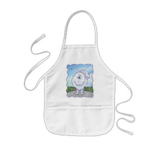 Tablier Enfant Cadeaux et Accessoires pour Pomeranian Blanc