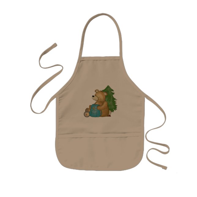 Tablier Enfant Camping Ours Camper tablier cuisine (Devant)