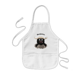 Tablier Enfant Caricature amusante de buffle d'eau courante