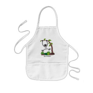 Tablier Enfant Caricature de bande de gibbon joyeux
