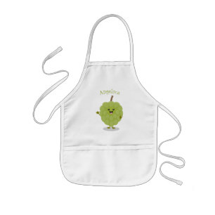 Tablier Enfant Caricature de chérimoya à la crème anglaise
