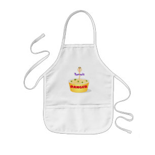 Tablier Enfant Caricature de serpent aux nouilles mignonnes illus