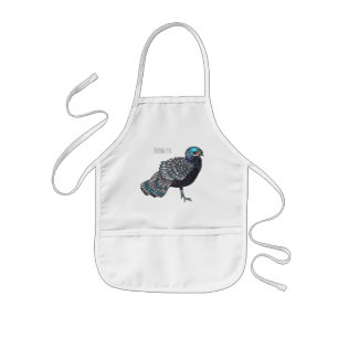Tablier Enfant Caricature d'oiseau de faisan paon de Bornéo