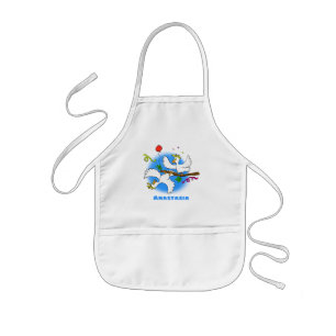 Tablier Enfant Caricature d'oiseaux de cockatoo amusante