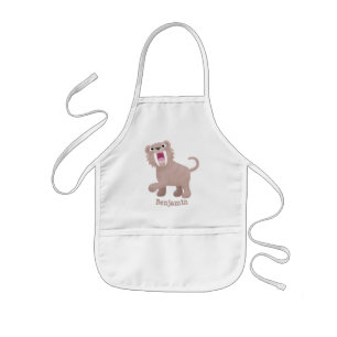 Tablier Enfant Caricature du tigre mignon Saber Toothed Smilodon