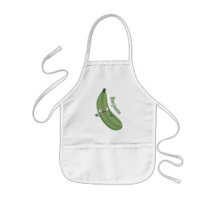 Tablier Enfant Caricature joyeux de courgettes mignonnes