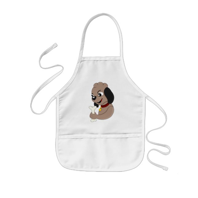Tablier Enfant Caricature pour chien de chiot mignon (Devant)