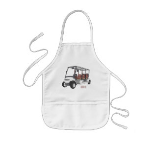 Tablier Enfant Carte de golf / dessin animé en voiturette de golf