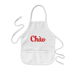 Tablier Enfant Chào/bonjour ~ Vietnam/Vietnamien/Tiếng Việt