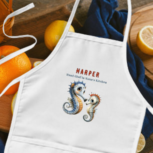 Tablier Enfant Chef Enfant Hippocampes Cuisine Océan