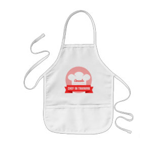 Tablier Enfant Chef in Training Red Apron