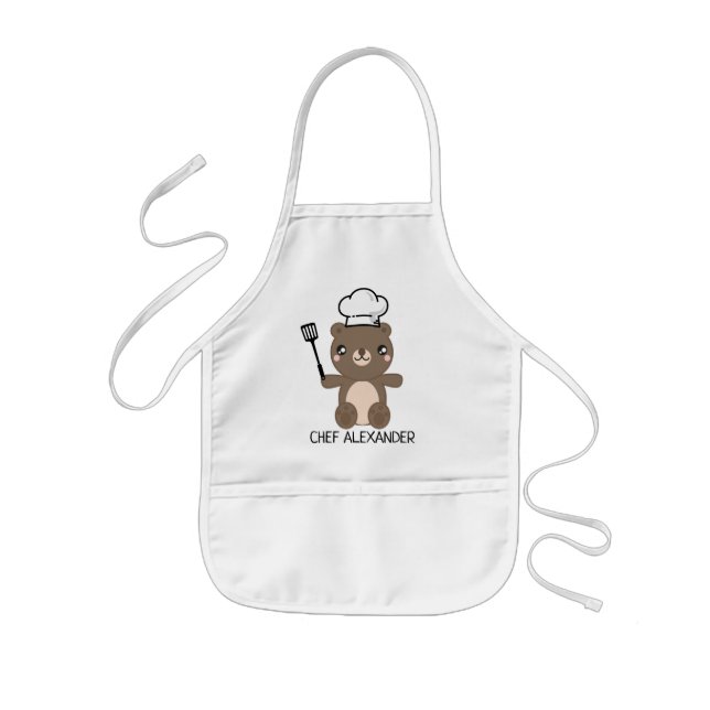 Tablier Enfant Chef Teddy Bear Personnalisez l'aire de jeux pour  (Devant)