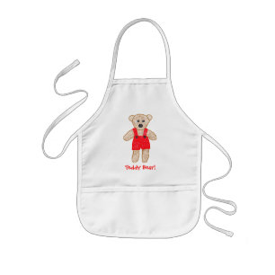 Tablier Enfant Chemise de peinture d'ours de nounours !
