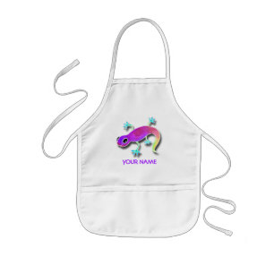 Tablier Enfant Chemise électrique de peinture de lézard !