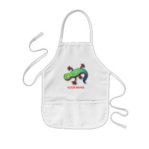 Tablier Enfant Chemise électrique de peinture de lézard !