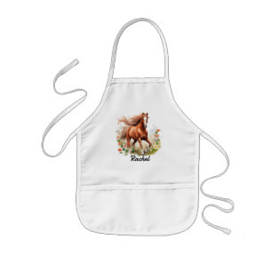 Tablier Enfant Cheval sauvage roux