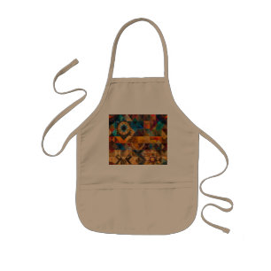 Tablier Enfant Cheveux Cyan "Artiste Héritée" Chef Enfants Apro
