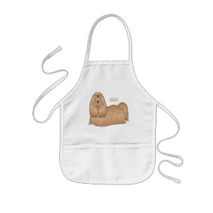Tablier Enfant Chih tzu long cheveux dessin de chien