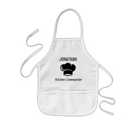 Tablier Enfant Commande Personnalisée De Cuisine Avec Chef Casque