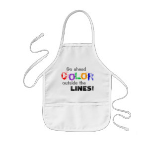 Tablier Enfant Couleur en dehors des lignes enfants !  Tablier