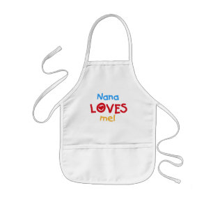 Tablier Enfant Couleurs primaires Nana aime mes t-shirts