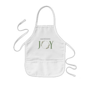 Tablier Enfant Couronne minimale de peinture à l'aquarelle botani