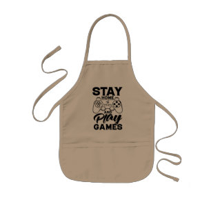 Tablier Enfant COVID 19 Cadeau Gamer de quarantaine - Restez à la