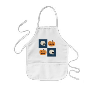 Tablier Enfant Crânes et Citrouilles