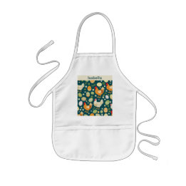 Tablier Enfant Cuisine de Ferme Personnalisée Rustique Poule Pous