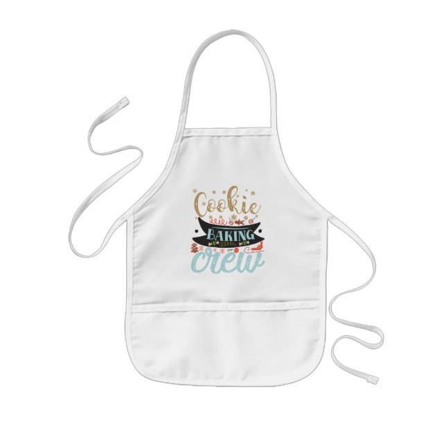 Tablier Enfant Cuisinière de biscuits Festif à l'équipe de cuisin (Devant)