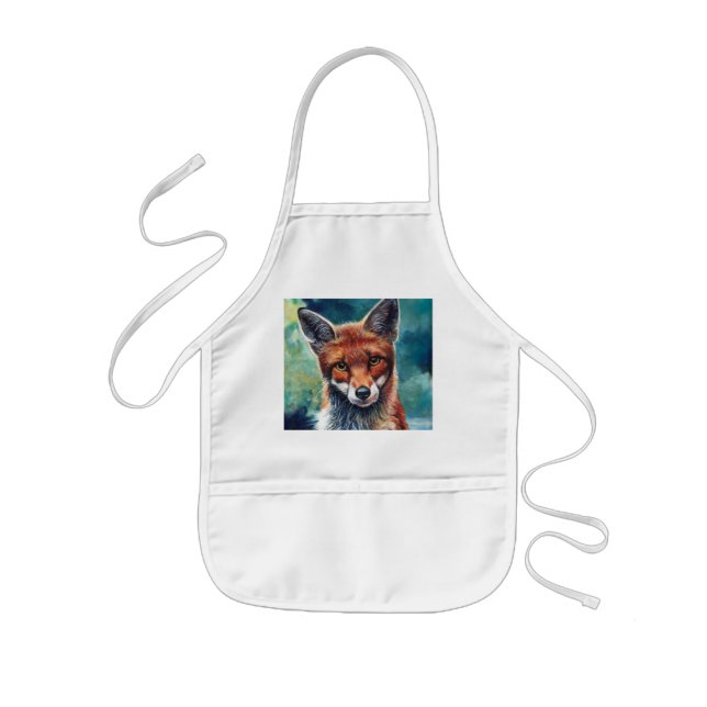 Tablier Enfant Curieux Fox Custom Kids Apron (Devant)