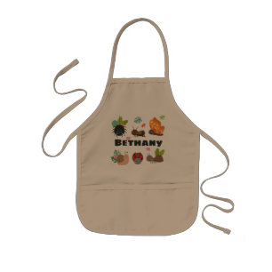 Tablier Enfant Cute bugs Personnalisation du jardinage des enfant