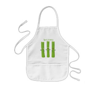 Tablier Enfant Cute céleri bâtons trio caricature légumes