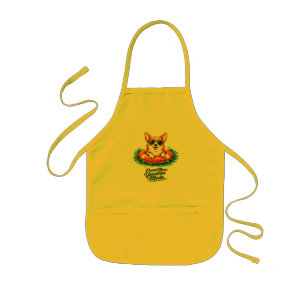 Tablier Enfant Cute Corgi "Vacation Mode" Summer Design