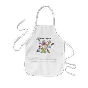 Tablier Enfant Cute Fleur Personnalisée Jardin Fée
