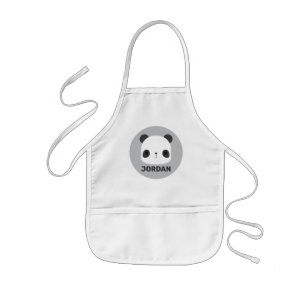 Tablier Enfant Cute petit ours Panda avec nom personnalisé