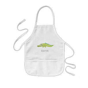 Tablier Enfant Cute Unisex Aquarelle Crocodile Safari sous le nom