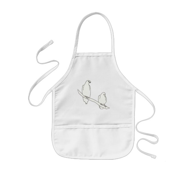 Tablier Enfant Dessin de deux aigles sur un tablier (Devant)