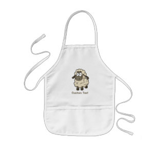 Tablier Enfant Dessin en mouton beige