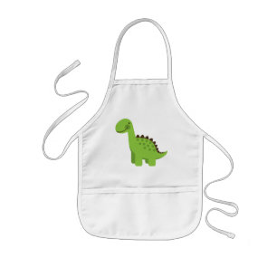 Tablier Enfant Dinosaure vert mignon