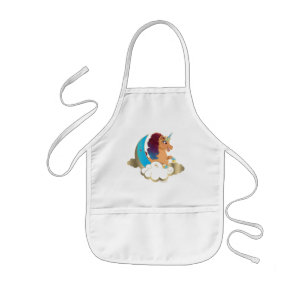 Tablier Enfant Divine la licorne Lune et nuages