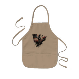 Tablier Enfant Drapeau américain. Pompier