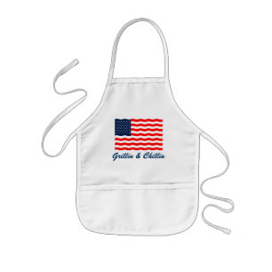 Tablier Enfant Drapeau Grillin & Chillin Apron Enfants