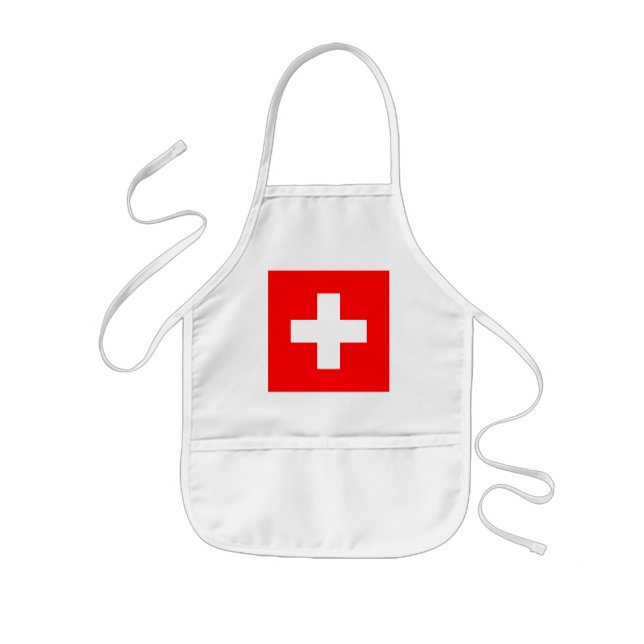 Tablier Enfant drapeau suisse (Devant)